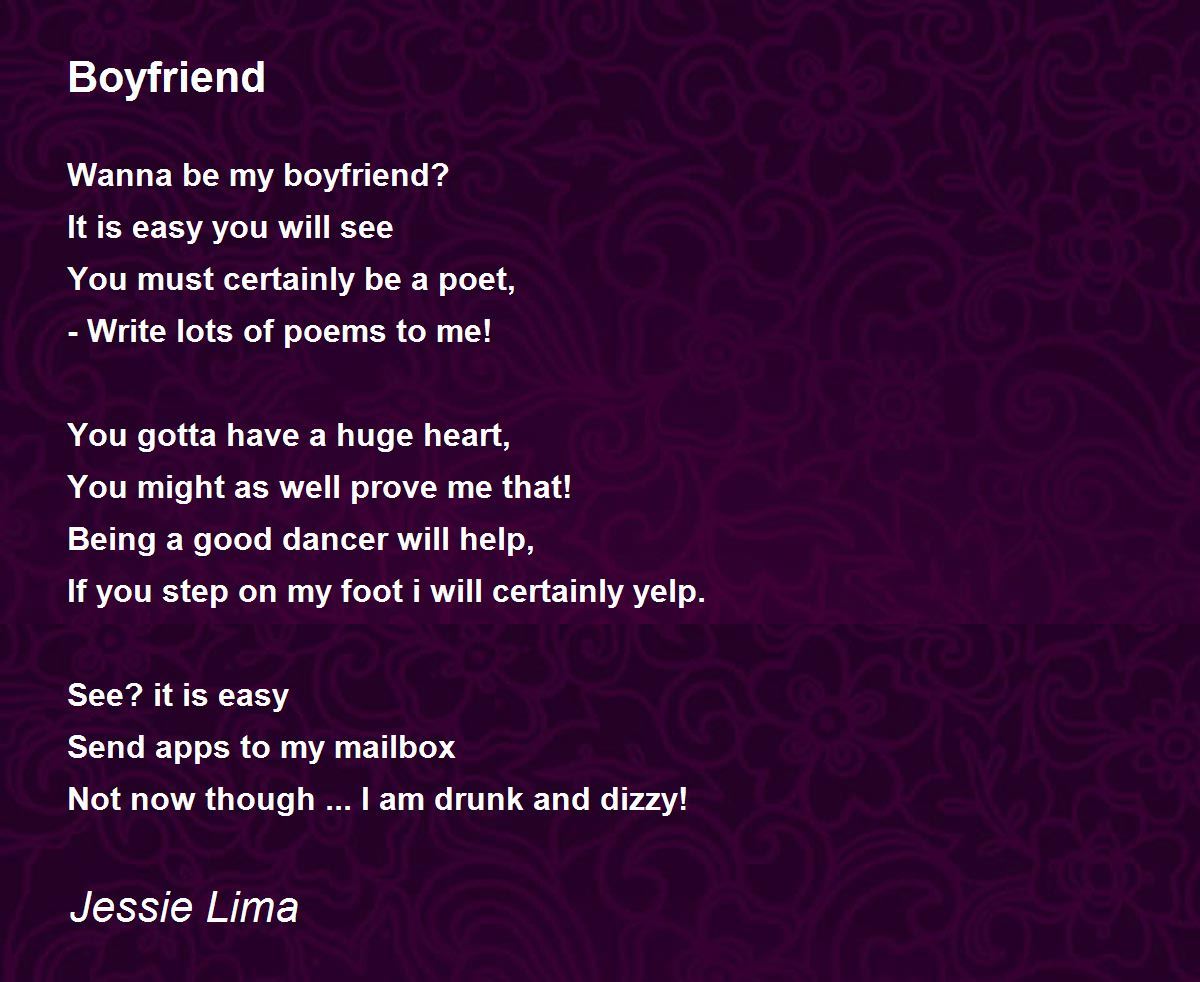 will you be my boyfriend poem