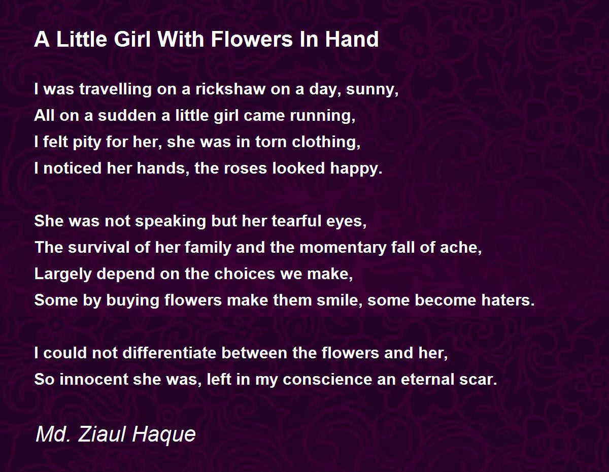 Flowers In Hand Poem By Md Ziaul Haque