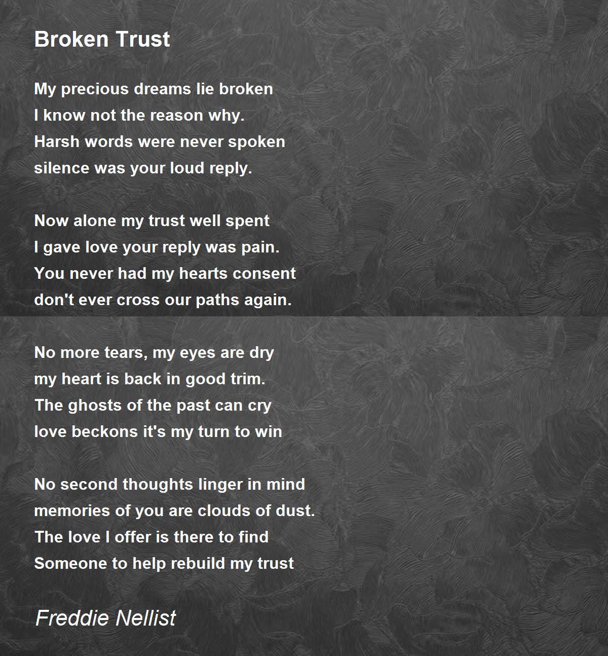 broken trust in love