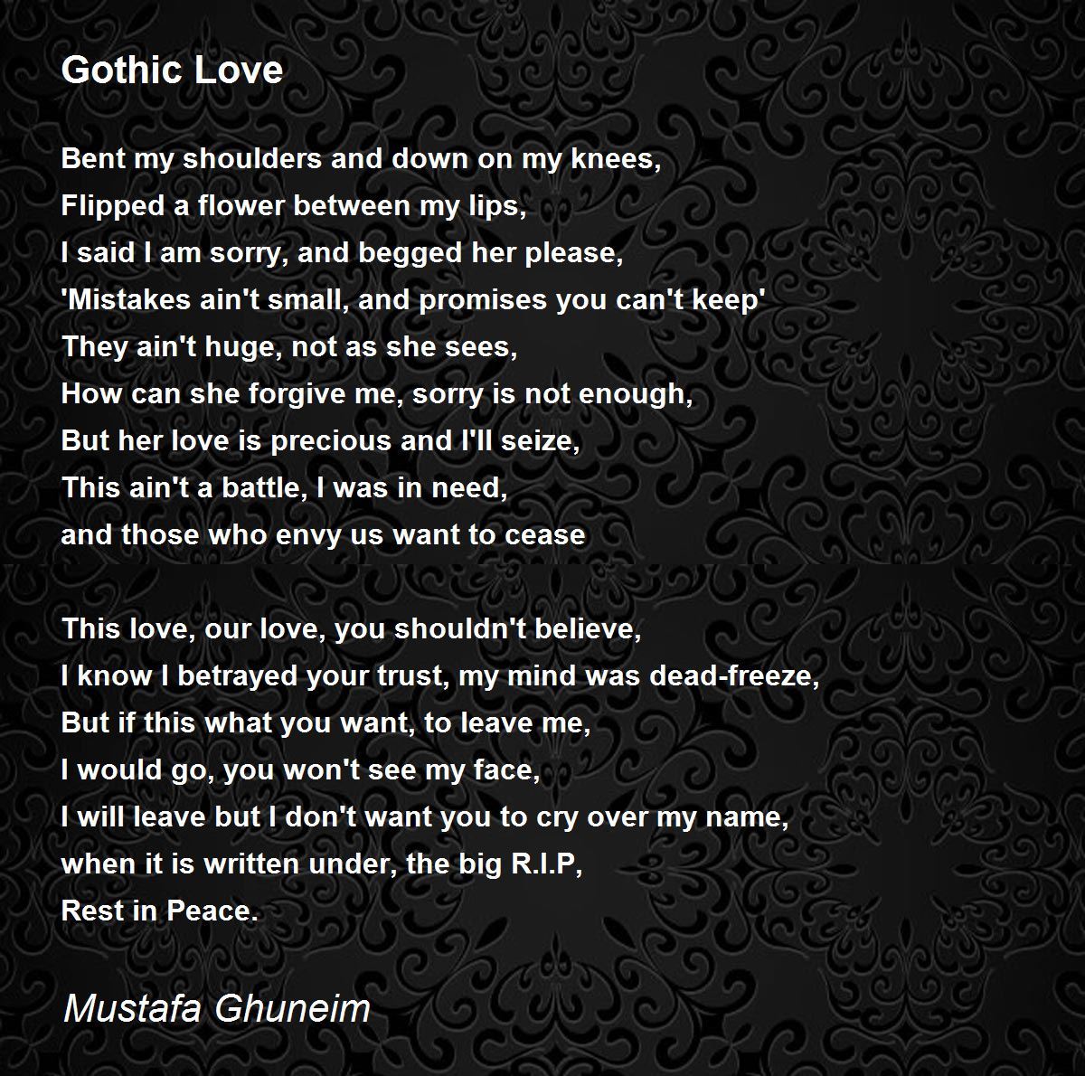 gothic love poems for him