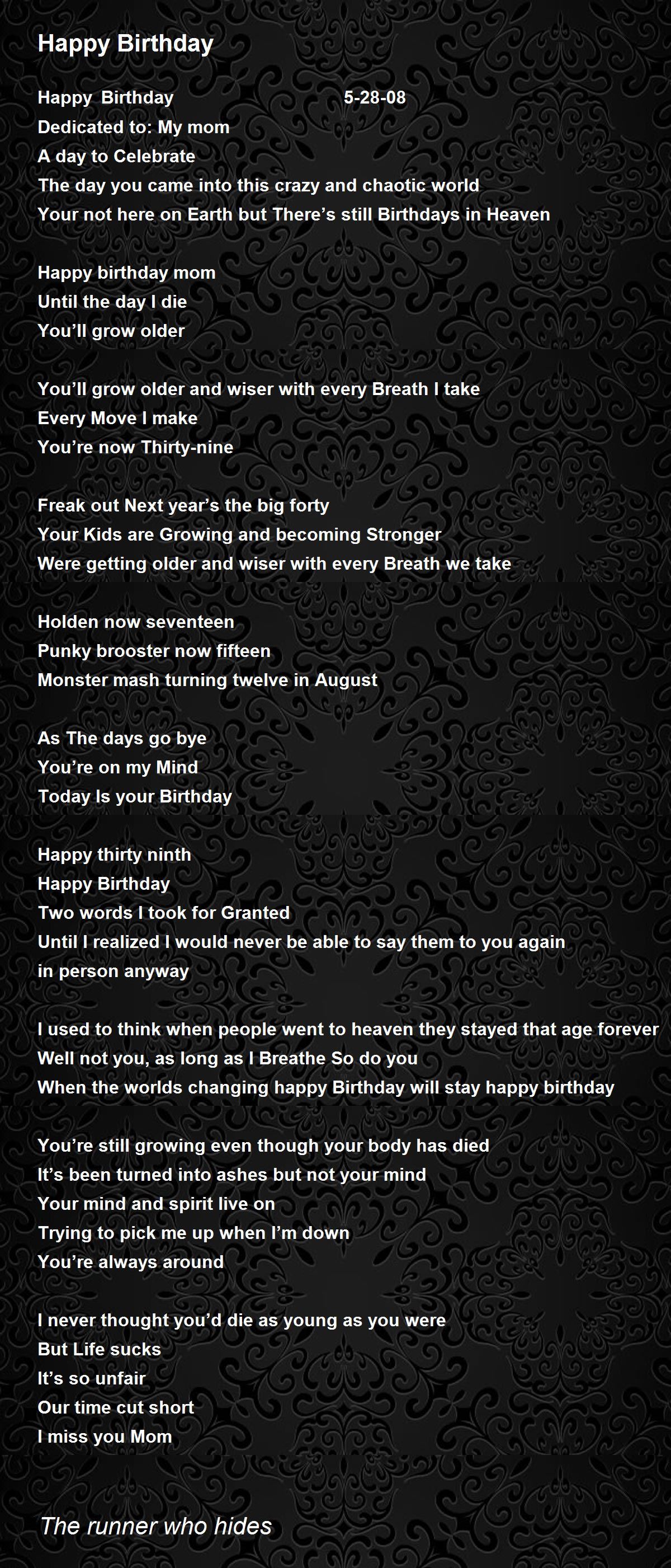 Happy Birthday Poem By