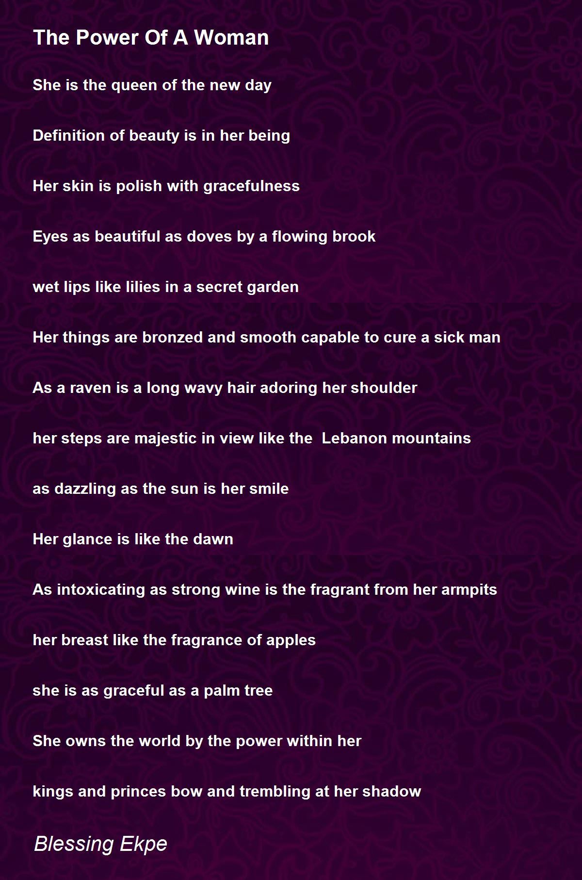 The Power Of A Woman - The Power Of A Woman Poem by Blessing Ekpe