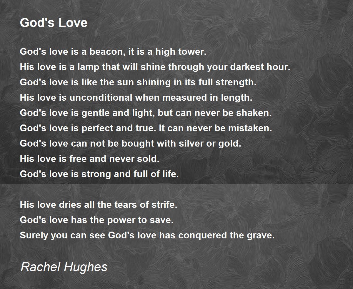 God's Love - God's Love Poem by Rachel Hughes