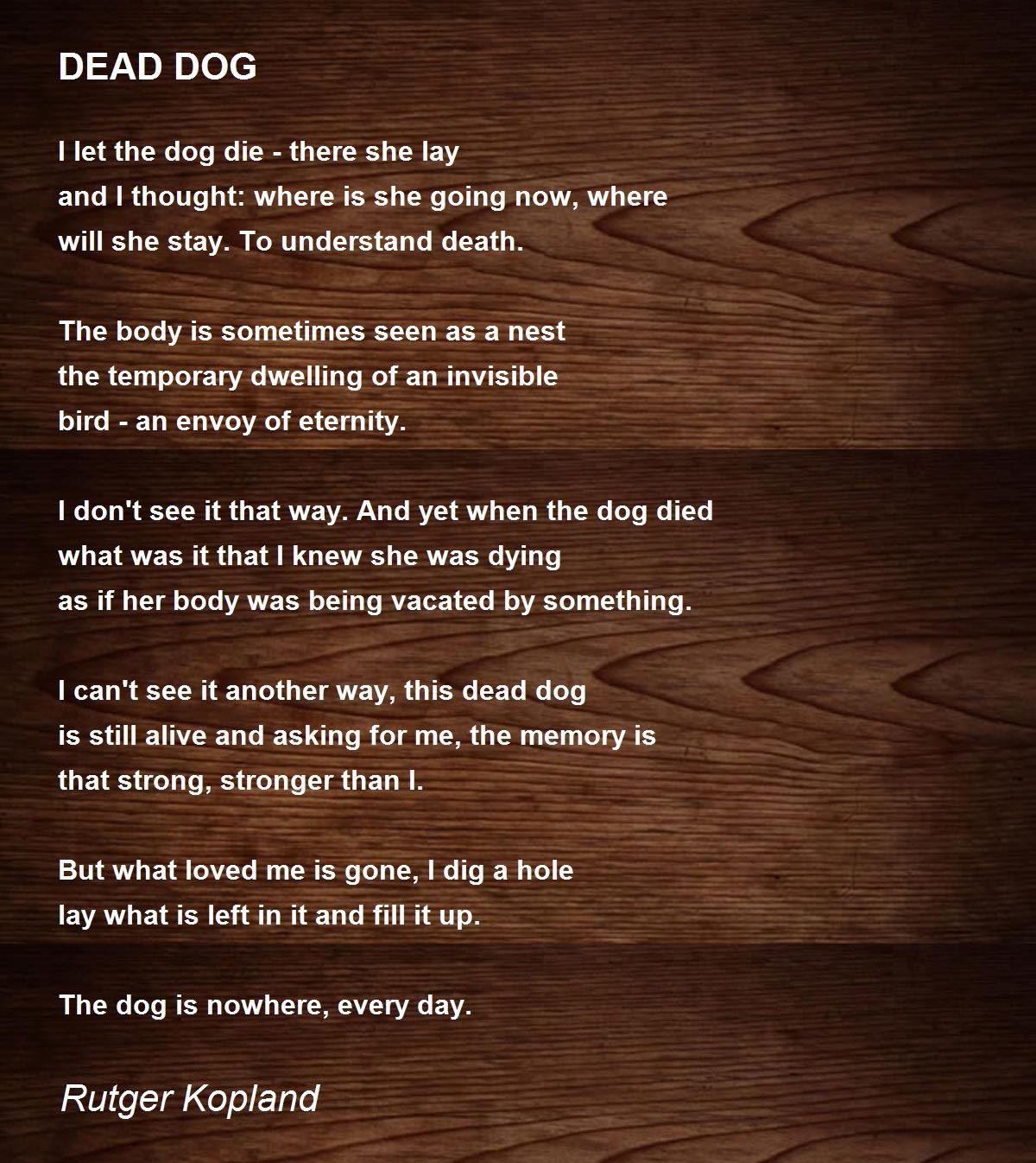 dog memorial poems