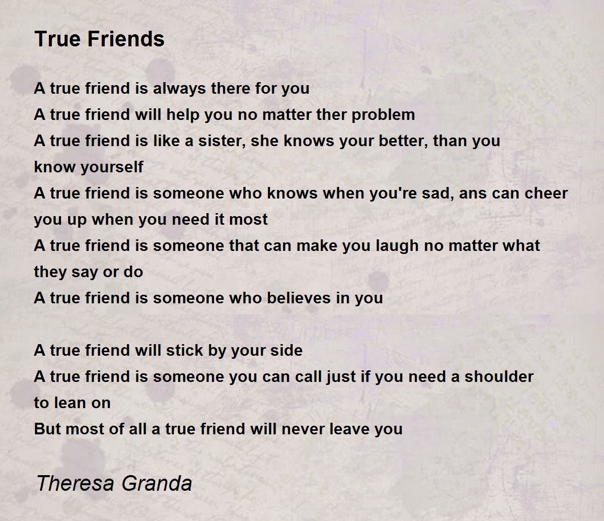 true friendship poems