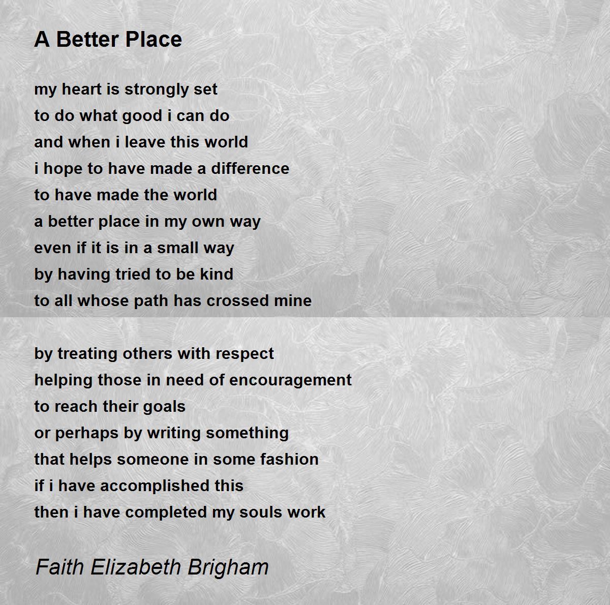 Shes in a better place poem bettingen schule