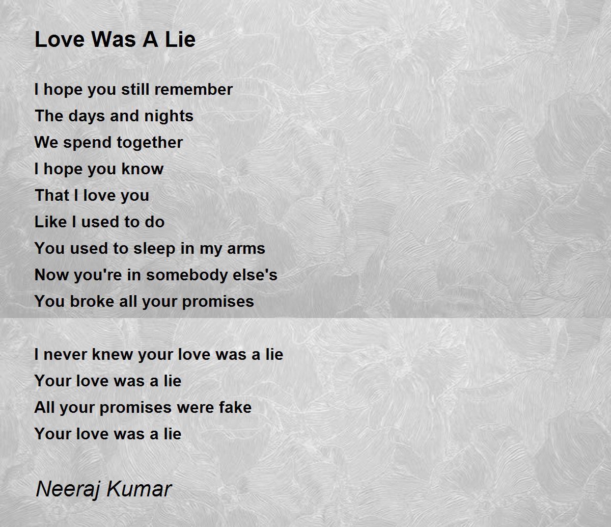 Your Love Is a Lie