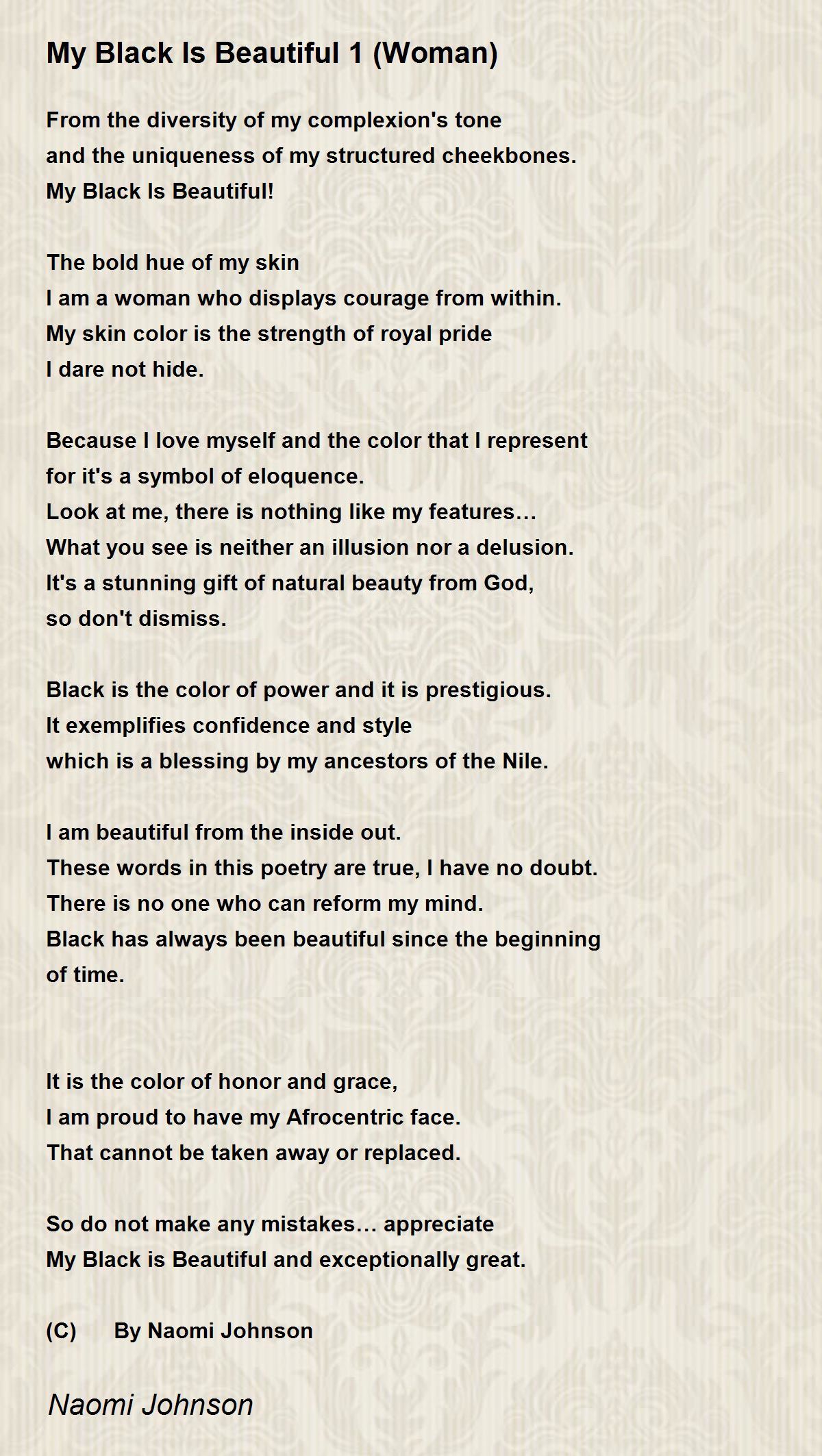 black is beautiful poem