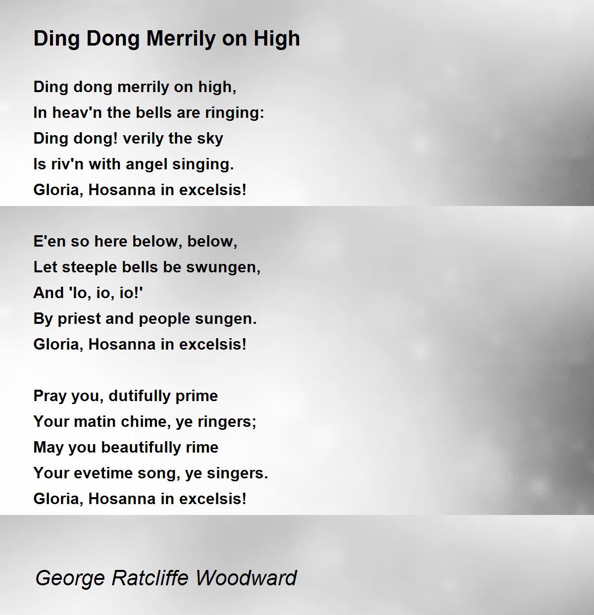 What are the lyrics to 'Ding Dong! Merrily on High'? - Classic FM