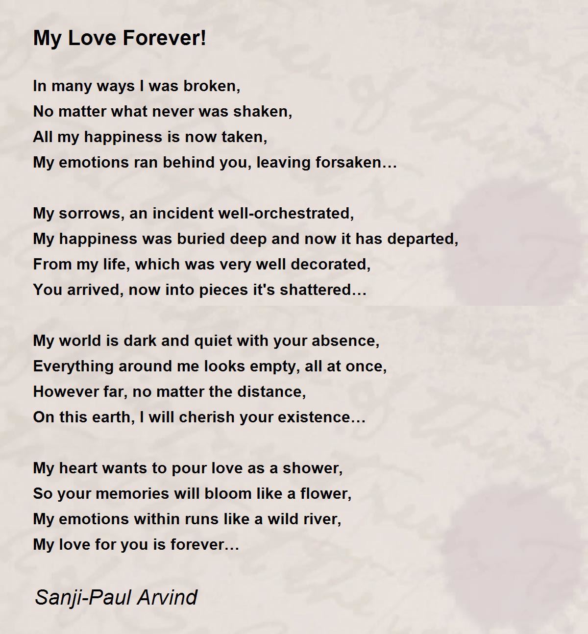 Cherish Your Love, Now and Forever!