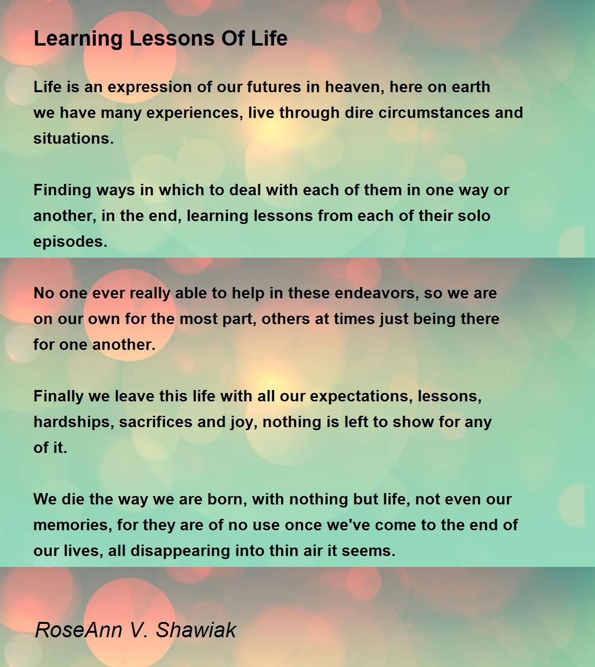 75 Life Lesson Poems - Poems about Learning Lessons from Life