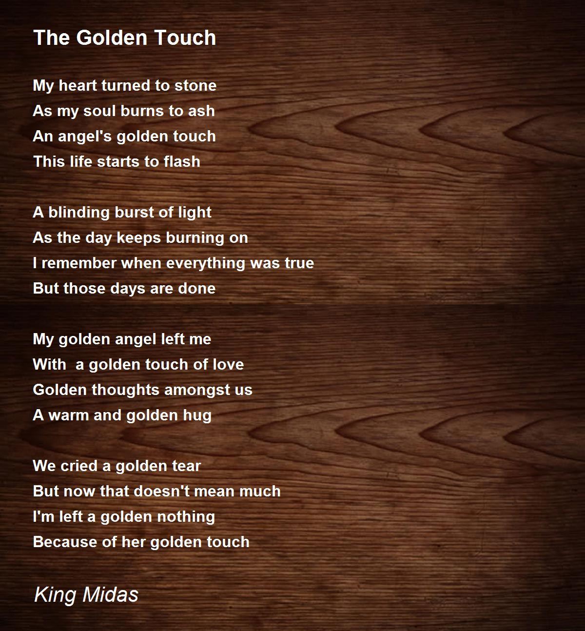 Midas Touch - Midas Touch Poem by Ima Ryma