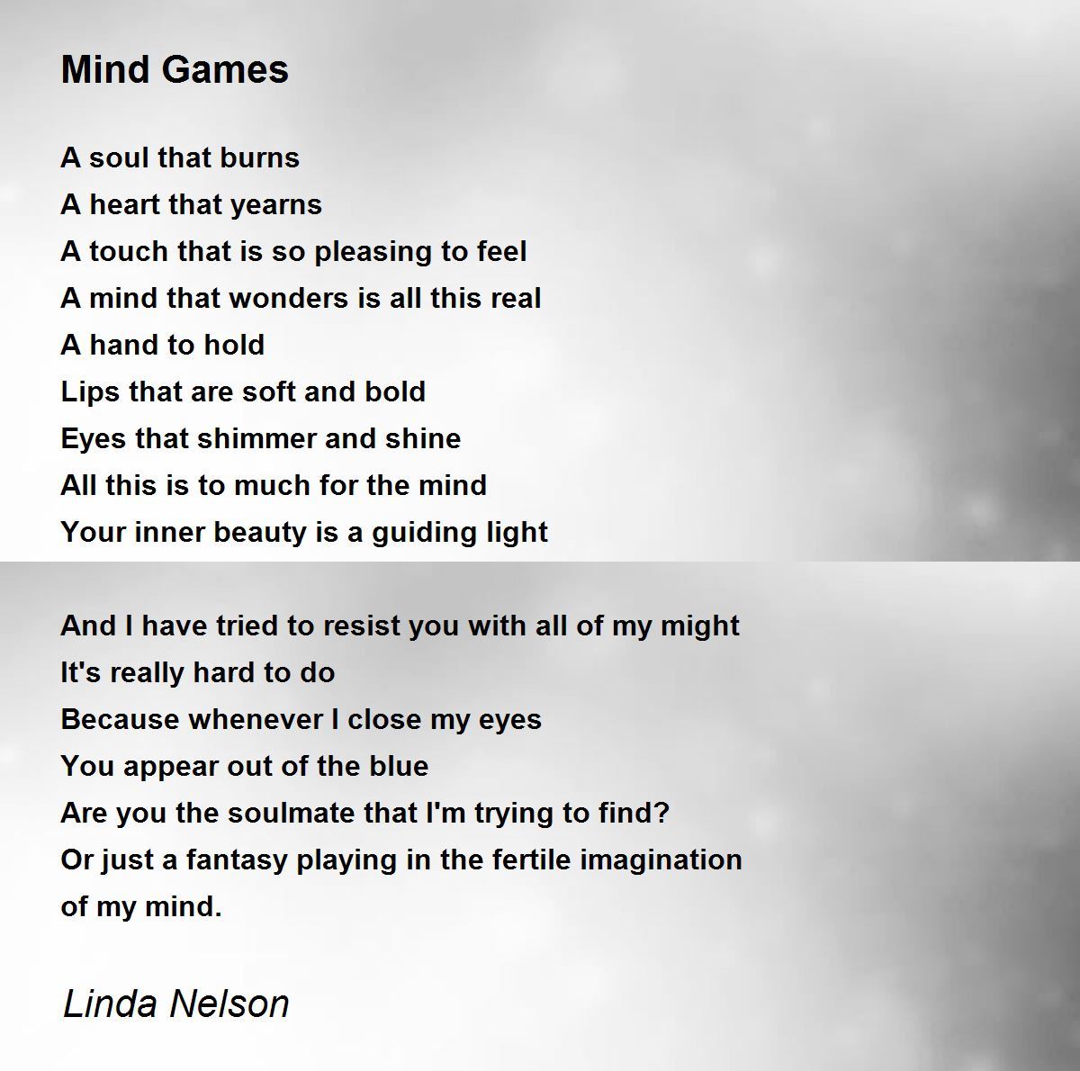 Mind Games - Mind Games Poem by Linda Nelson