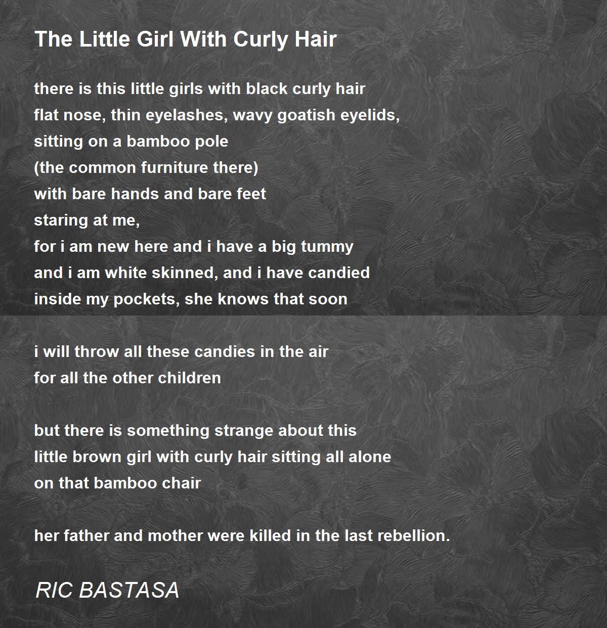A Girl With Curly Hair  A Girl With Curly Hair Poem by Uddhab Naik
