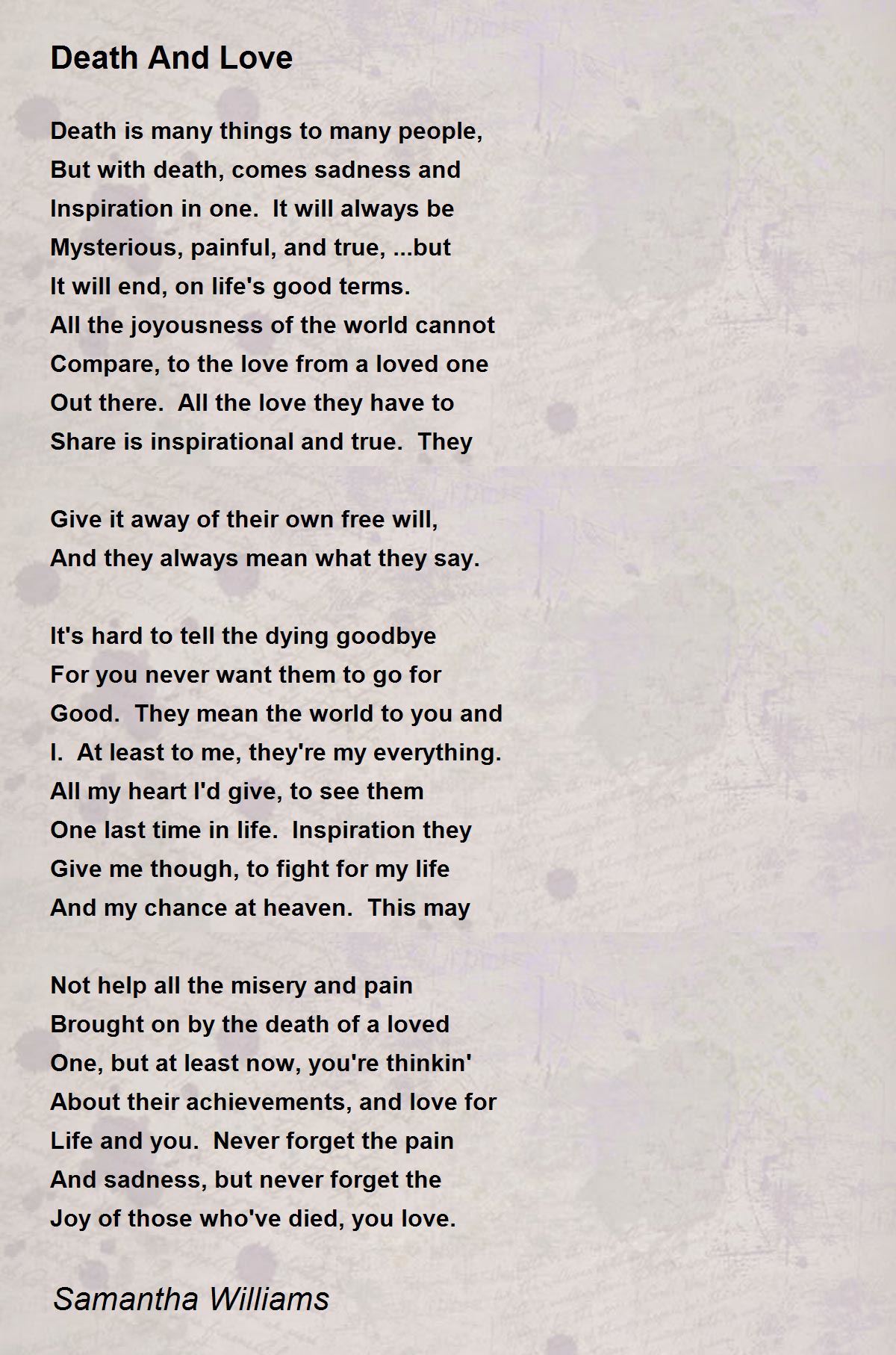 inspirational death poems