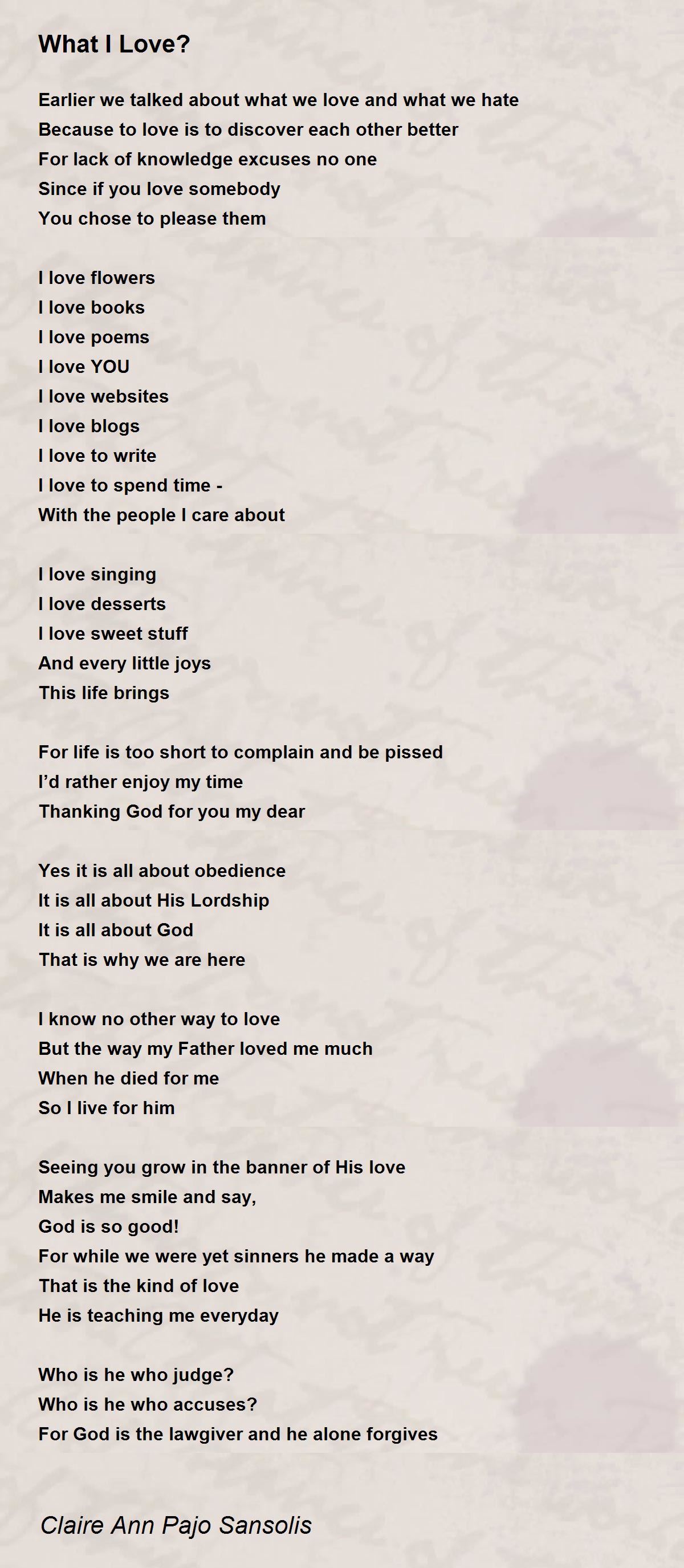 Quiet Love - Quiet Love Poem by Claire Ann Sansolis