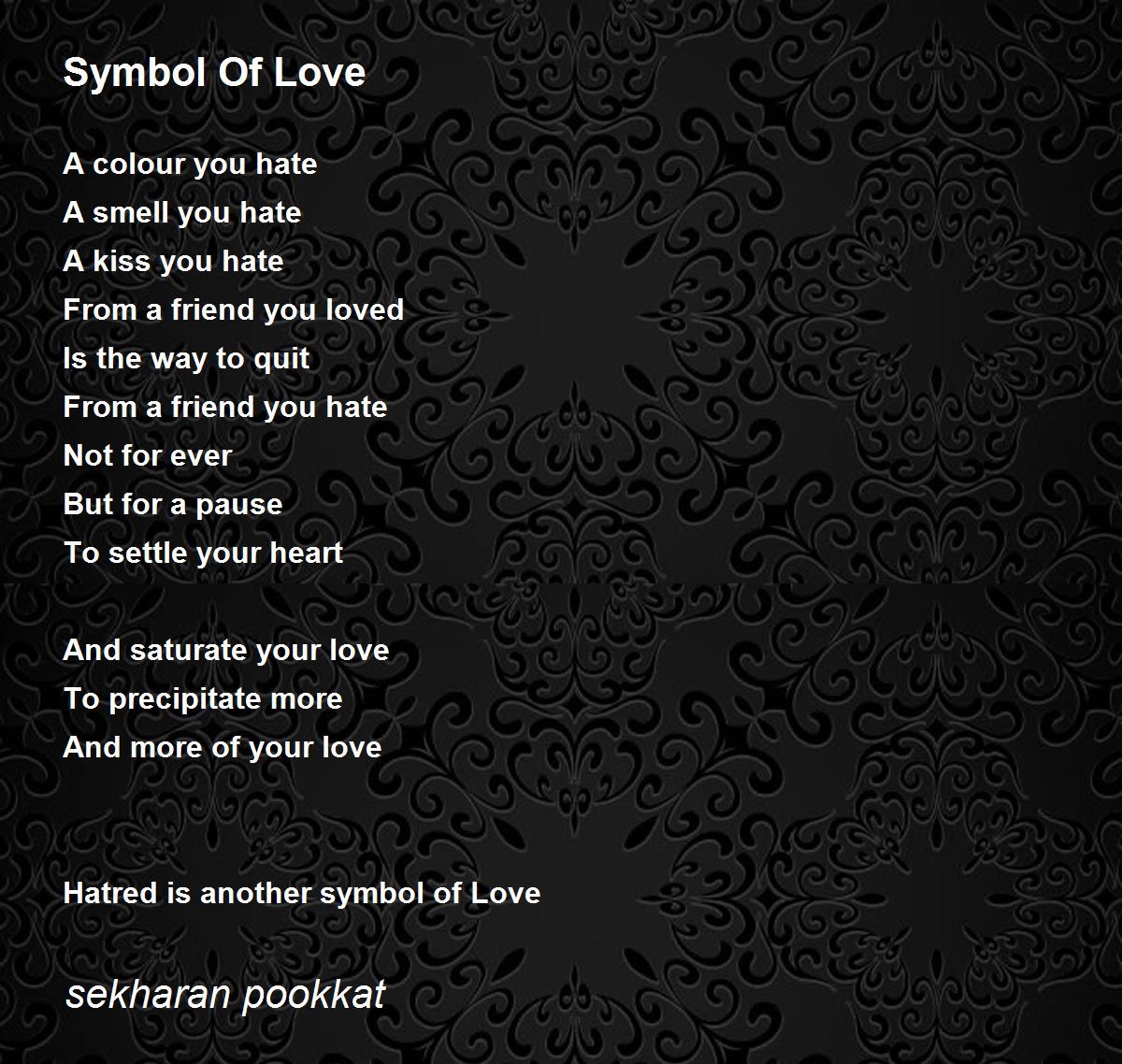 what are symbols in a poem