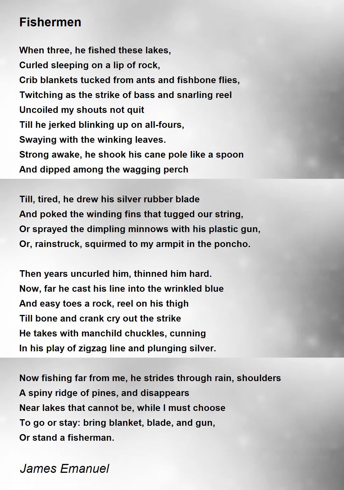 Fishermen - Fishermen Poem by James Emanuel