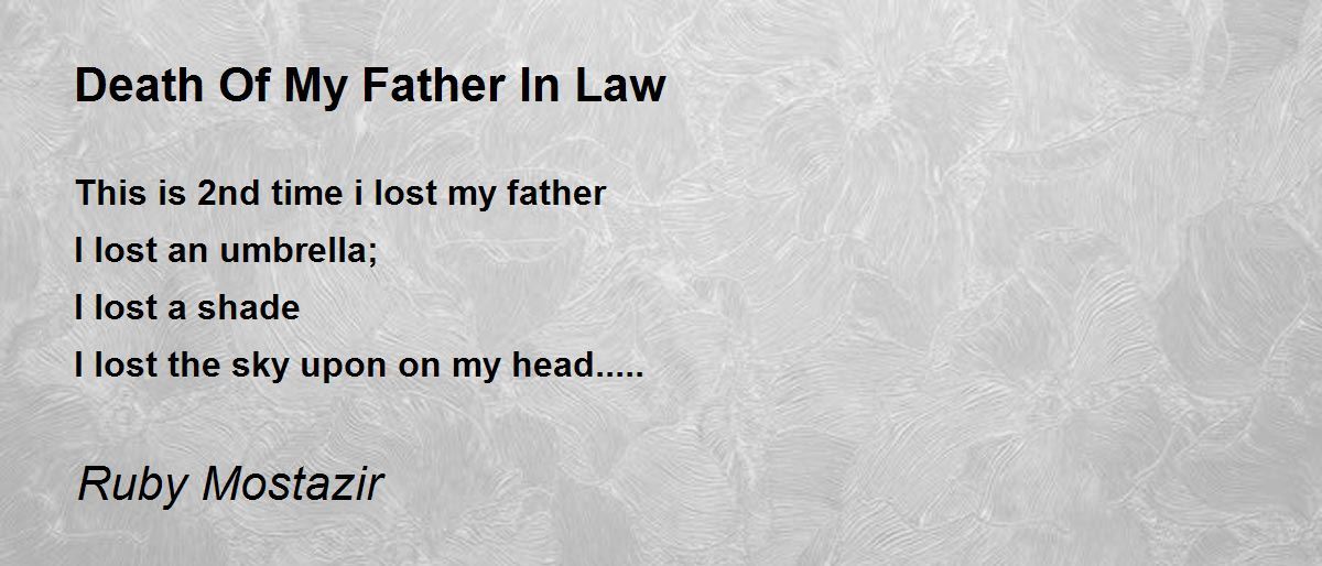 Of My Father In Law Poem