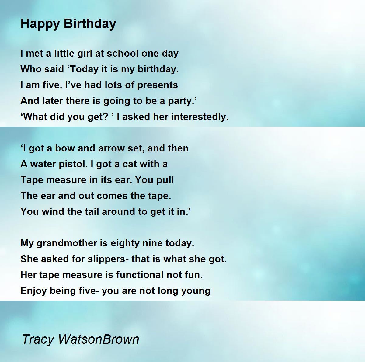 happy birthday nana poems