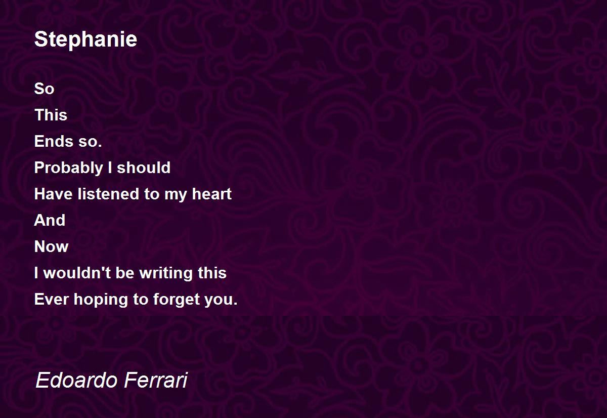 i love you stephanie poem