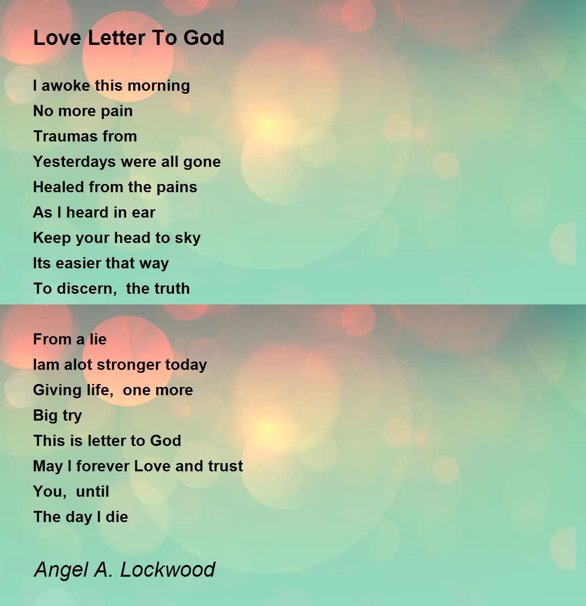 Love Letter To God 