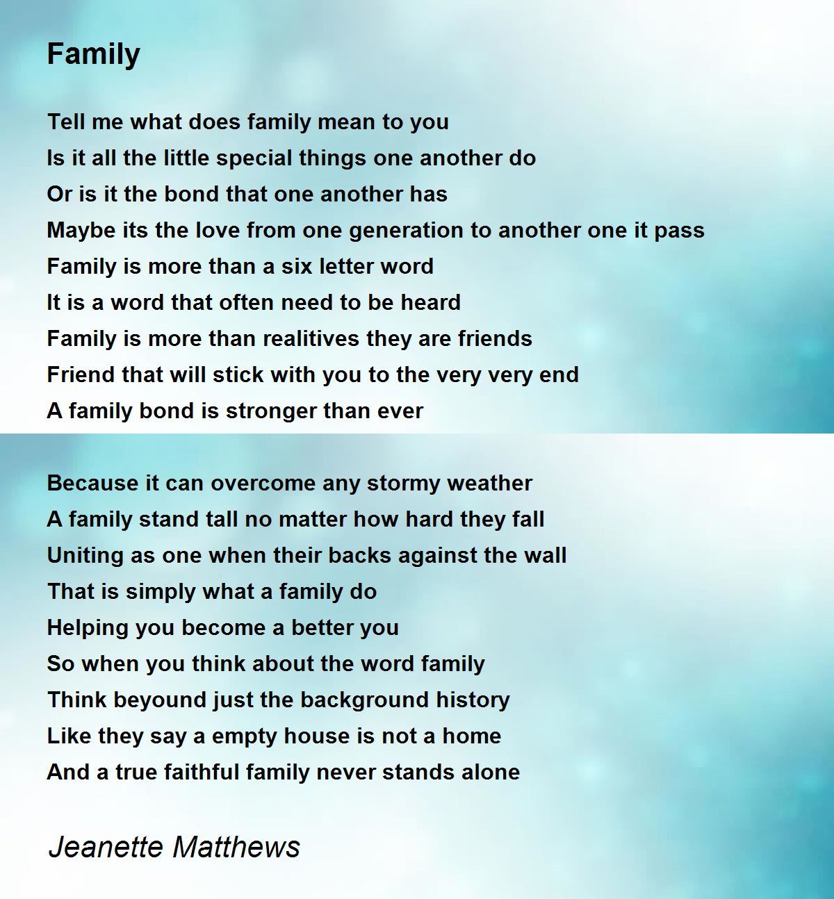 poems about family