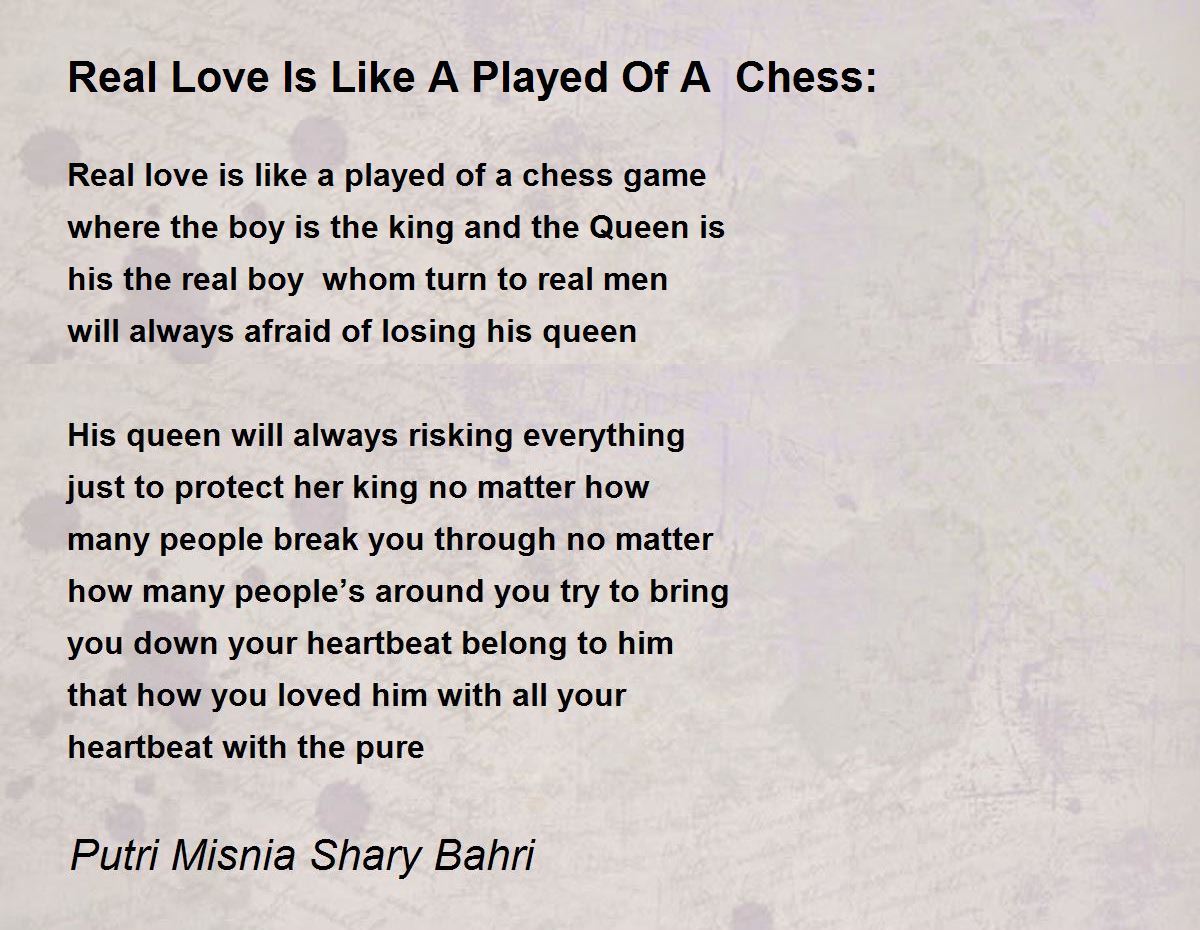 Love Is Not A Game Of Chess - Love Quotes