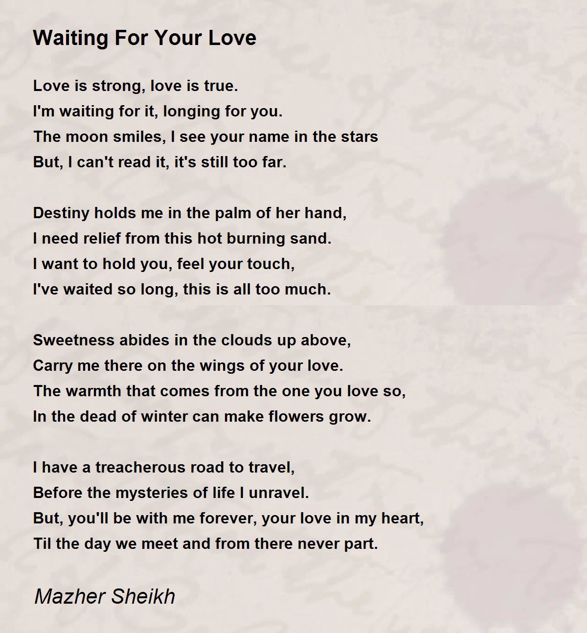 Waiting For Your Love Lyrics