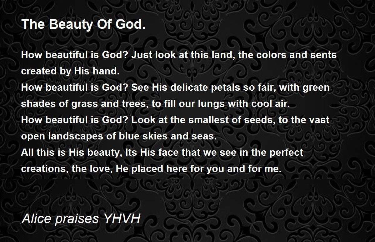 The Beauty of God