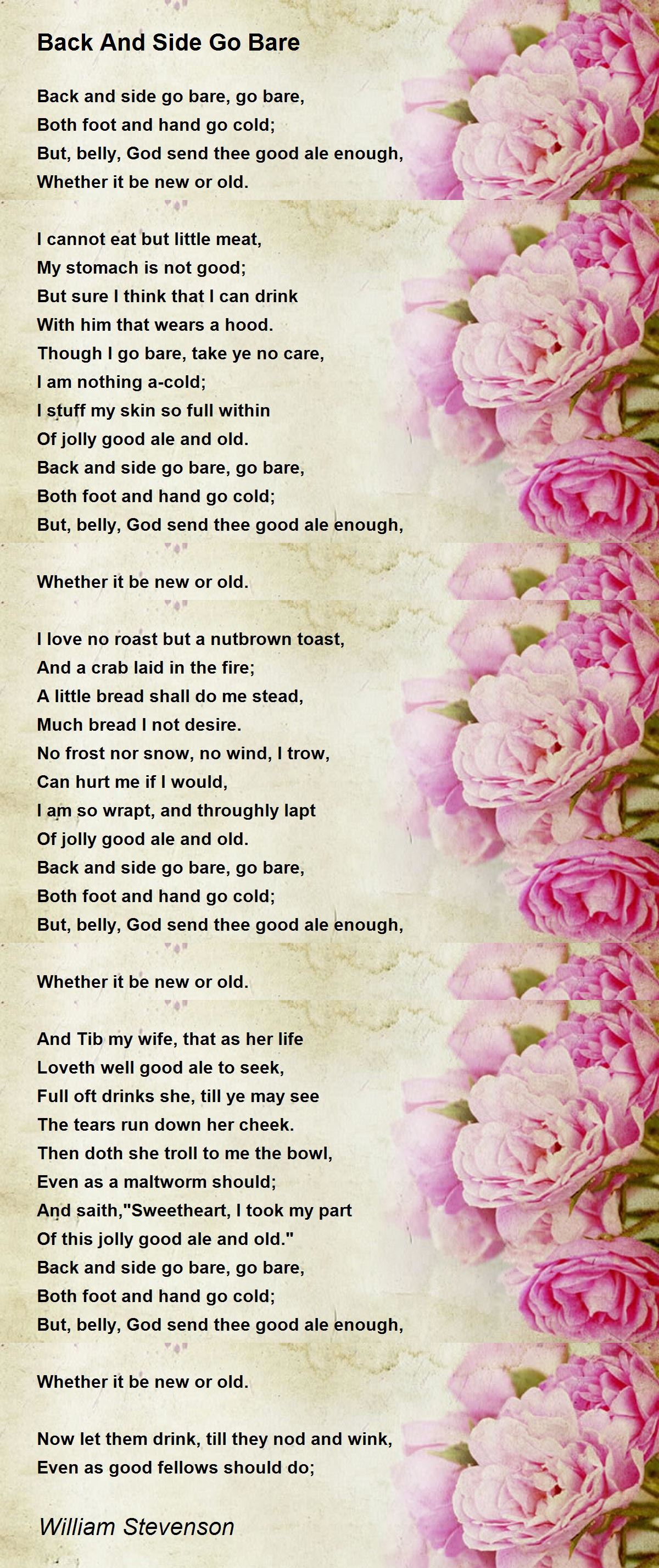 Back And Side Go Bare - Back And Side Go Bare Poem by William