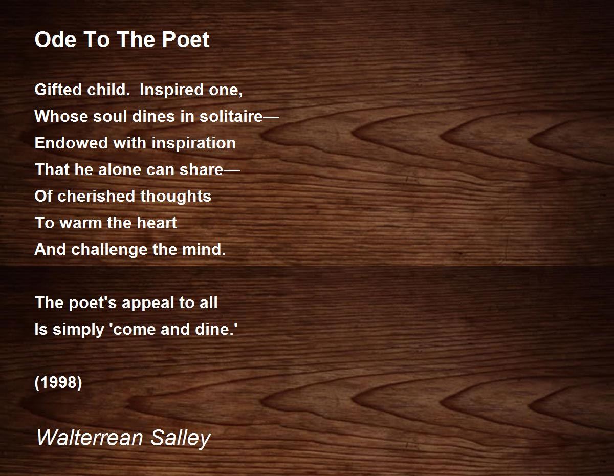 ode on the poets