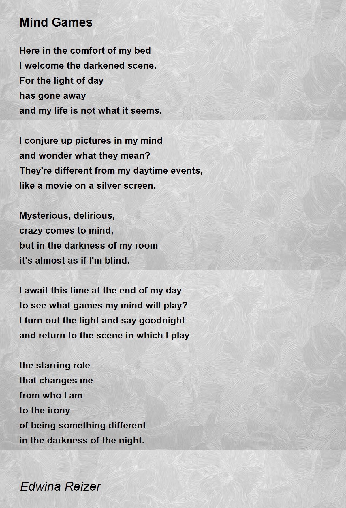 Mind Games - Mind Games Poem by Perveiz Ali