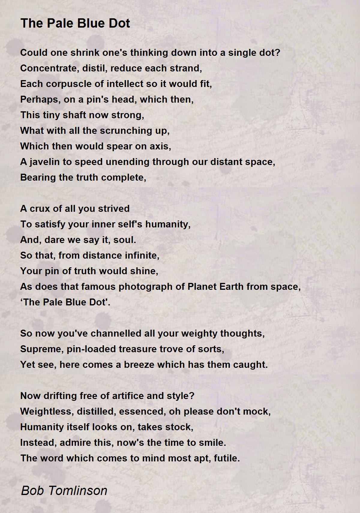 The Poetic Clarity of That 'Pale Blue Dot