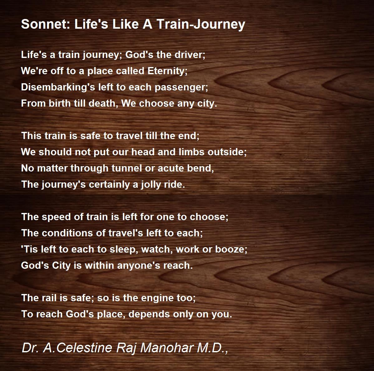 Life Is Like A Train Journey Poem