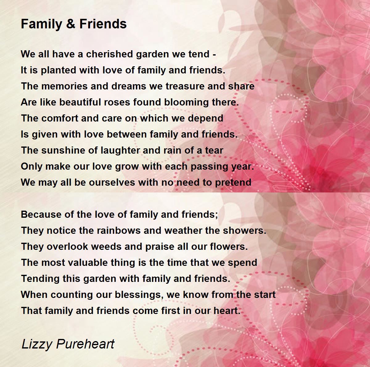 inspirational poems about family members