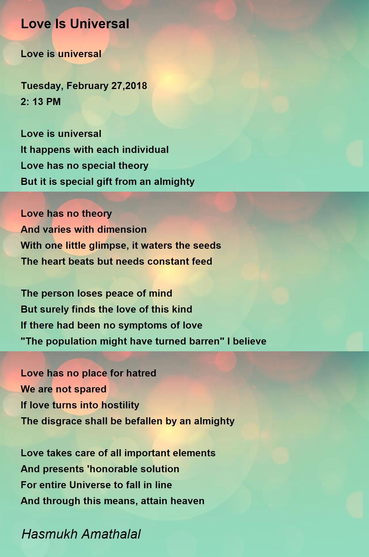 symptoms of love poem