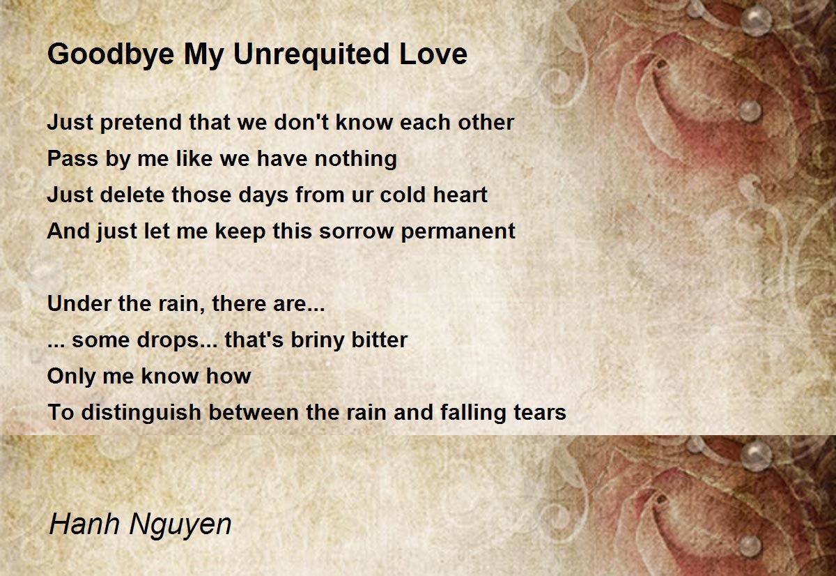 goodbye love poems