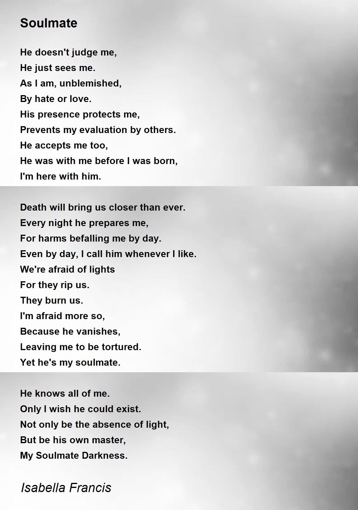 Death of a Soulmate Poem  : Eternal Love and Loss