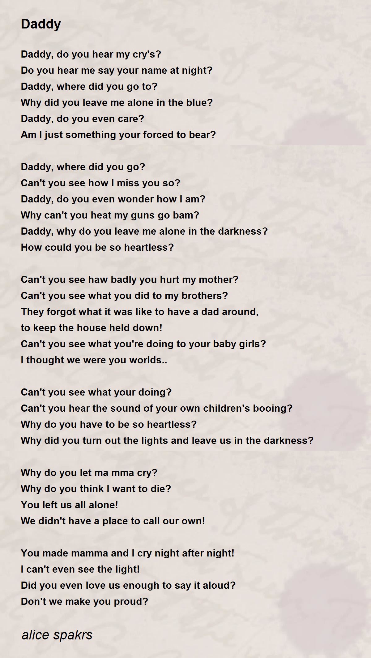 daddy poem
