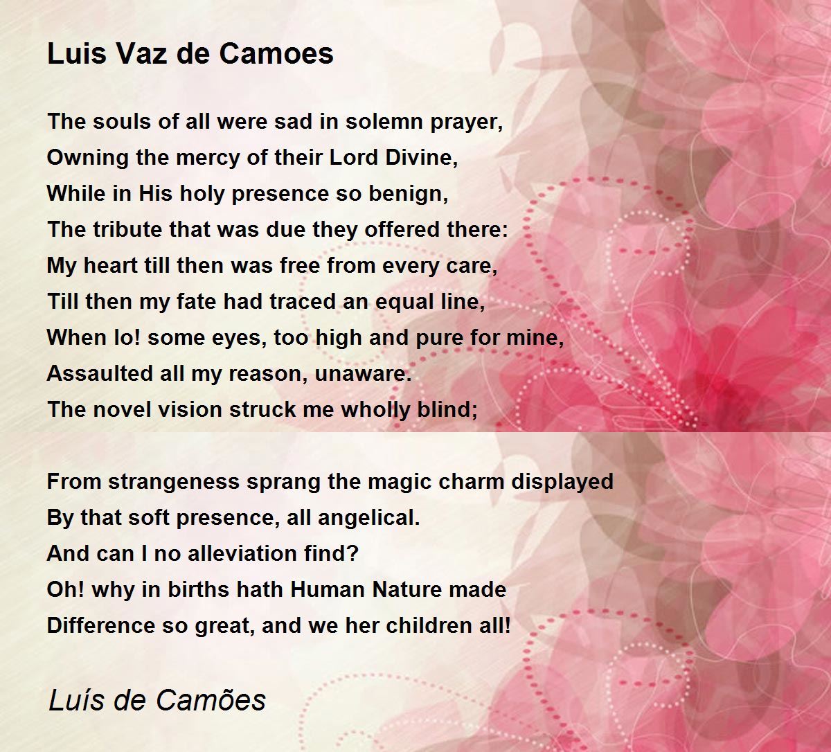 BlogAlizar Poesias: Amor (Luís de Camões)