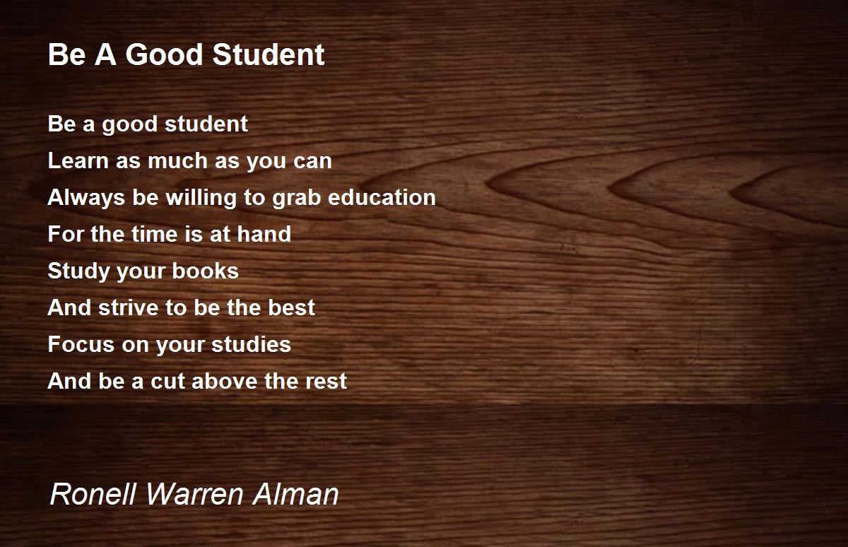 how can you be a good student