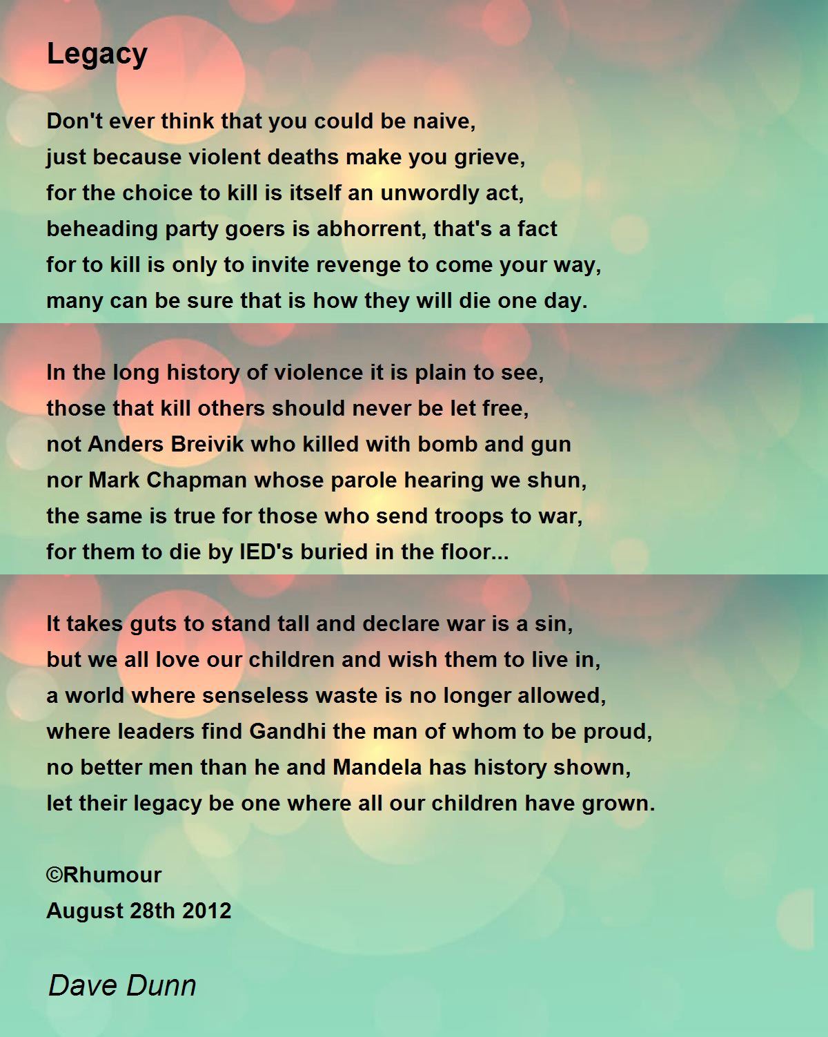 This Is Your Legacy - This Is Your Legacy Poem by Sammy S. Quence