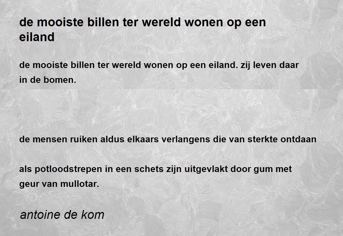 de mooiste billen ter wereld wonen op een eiland - de mooiste billen ter  wereld wonen op een eiland Poem by antoine de kom