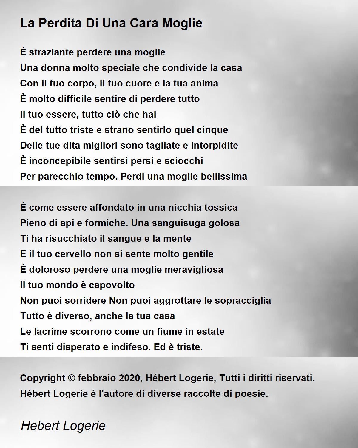 Poesia Sulla Perdita Di Una Persona Cara Poesia Sulla Perdita Di Una Persona Cara