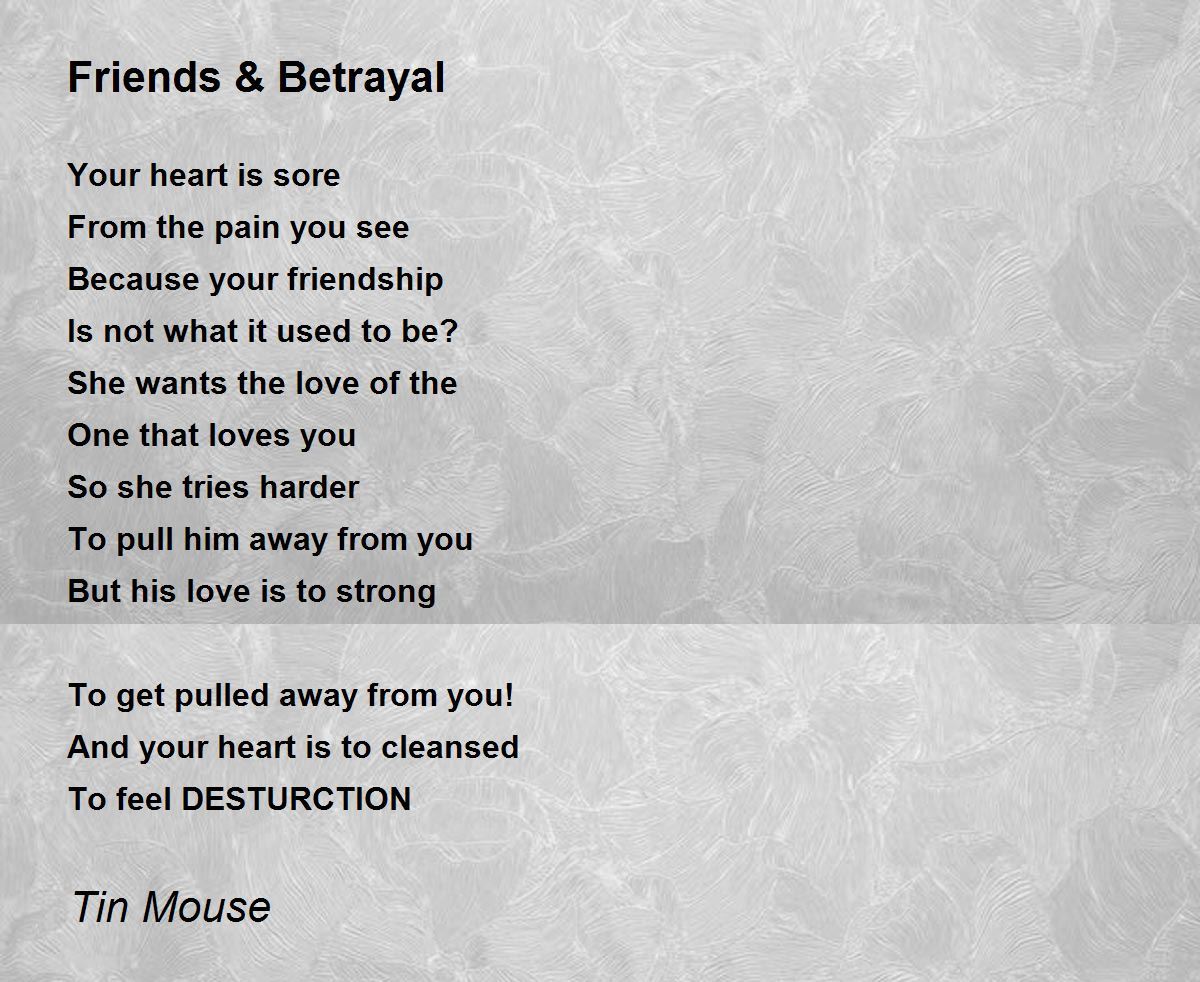 Betrayal In Friendship Sad