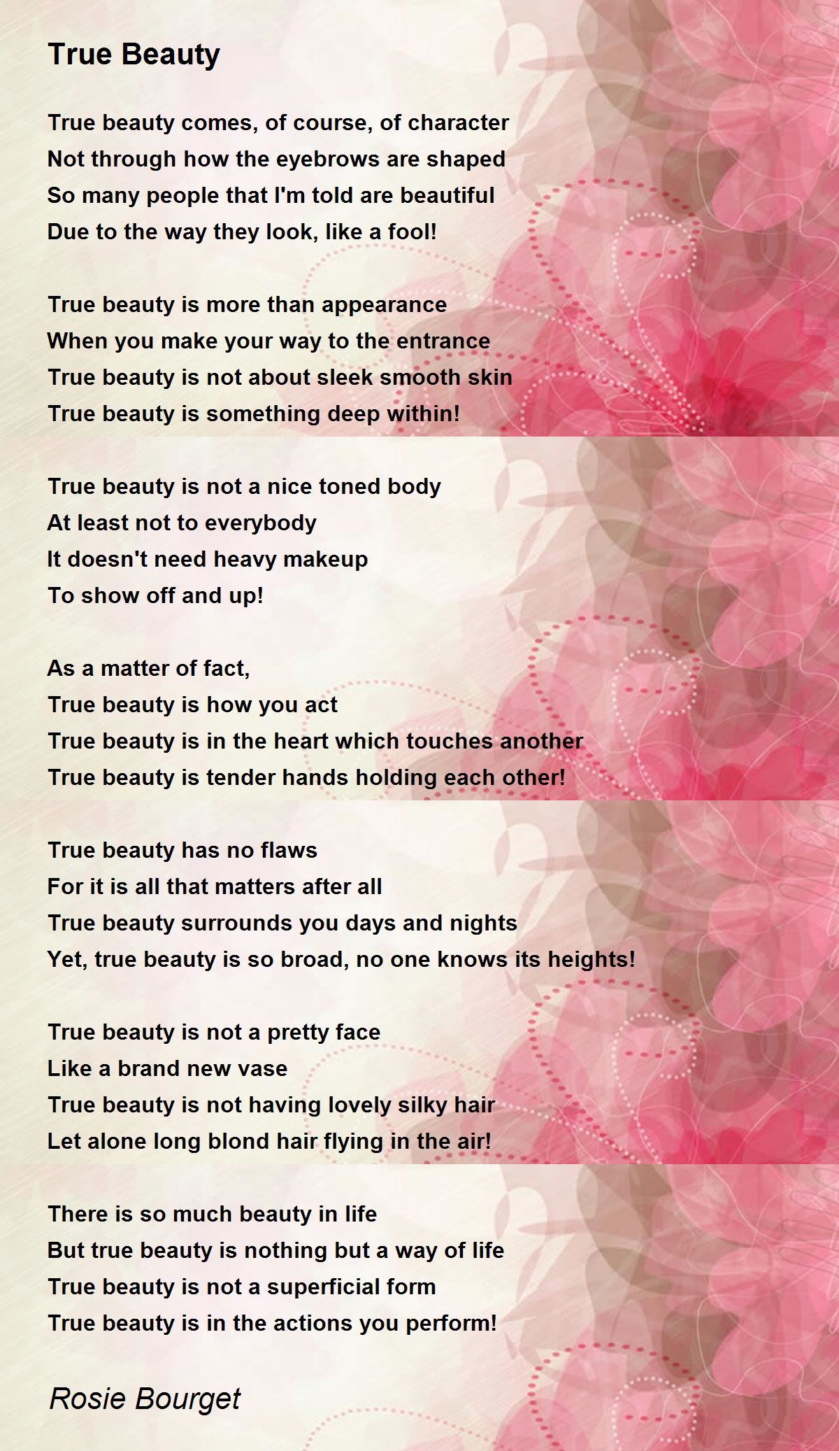 true beauty poem