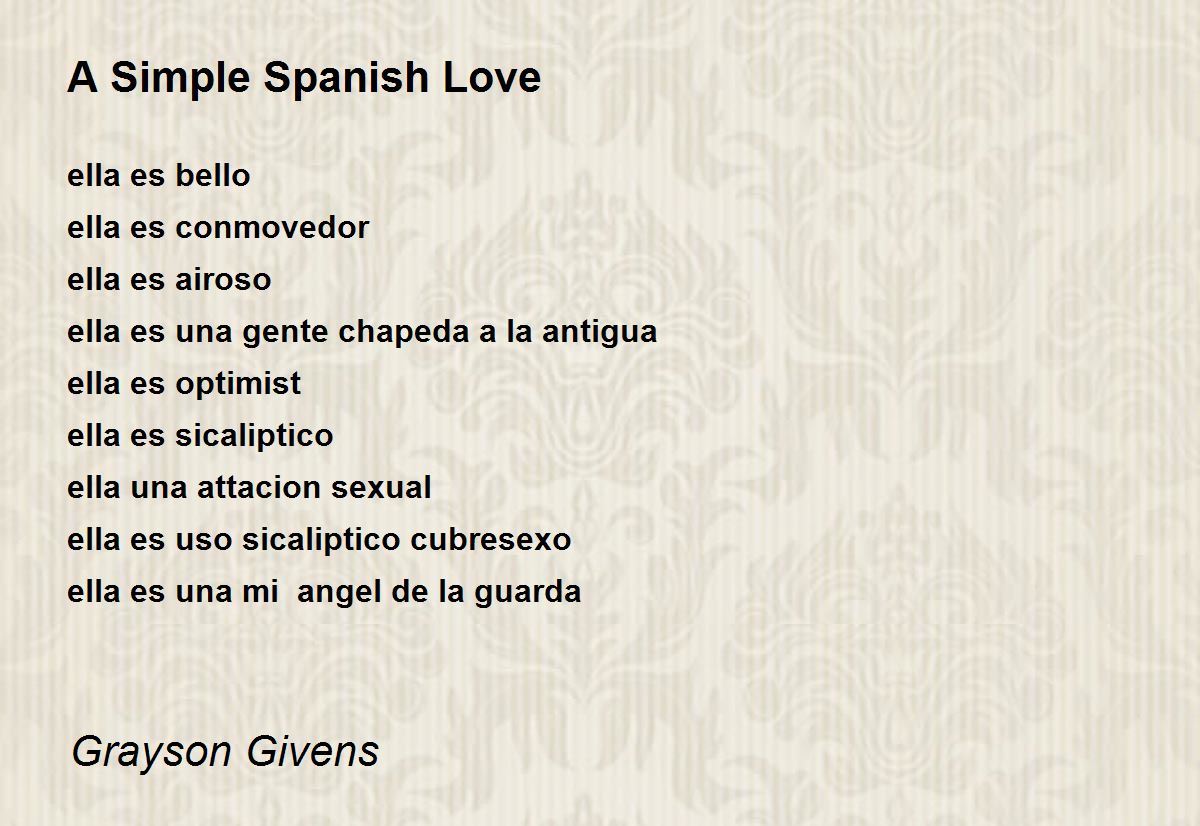 spanish essay about love