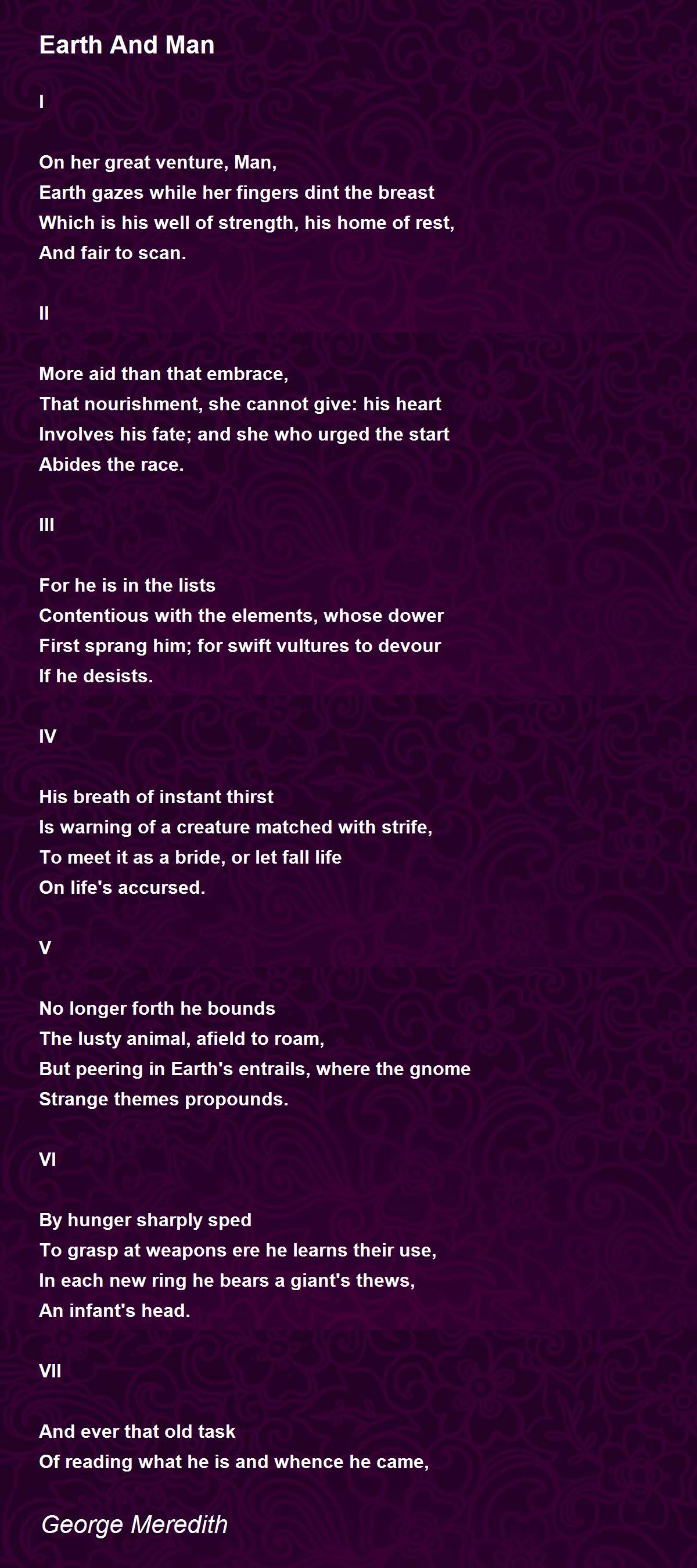 man of earth poem