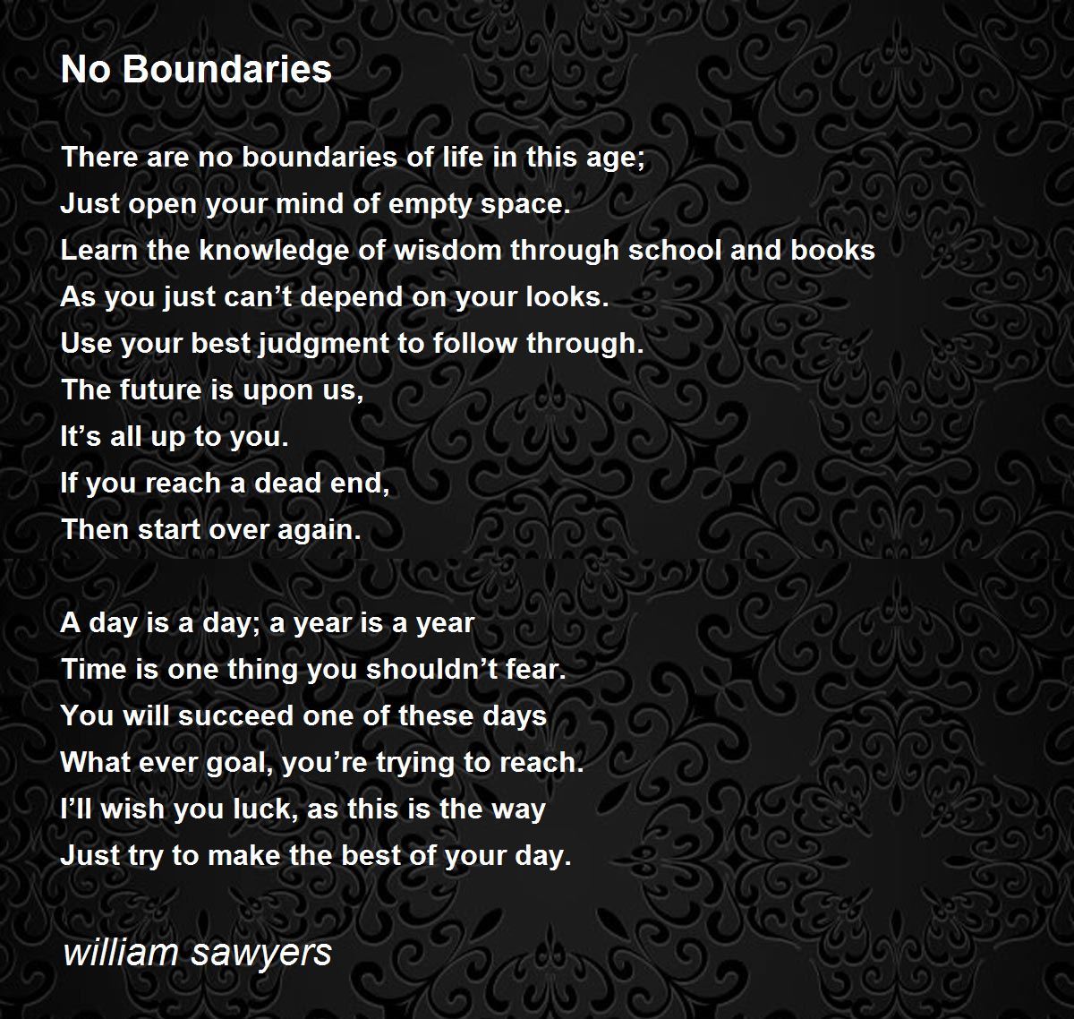 No Boundaries opens